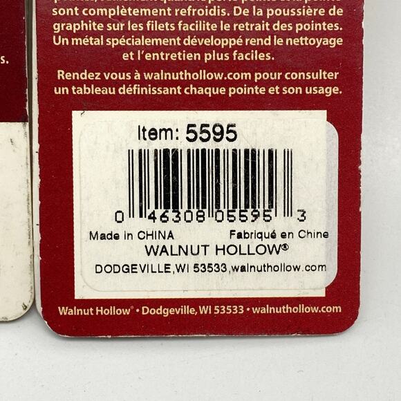 Lot of 2 Walnut Hollow Creative Points Wood Burning Tips 5591 Point 5595 Texture - Picture 8 of 8